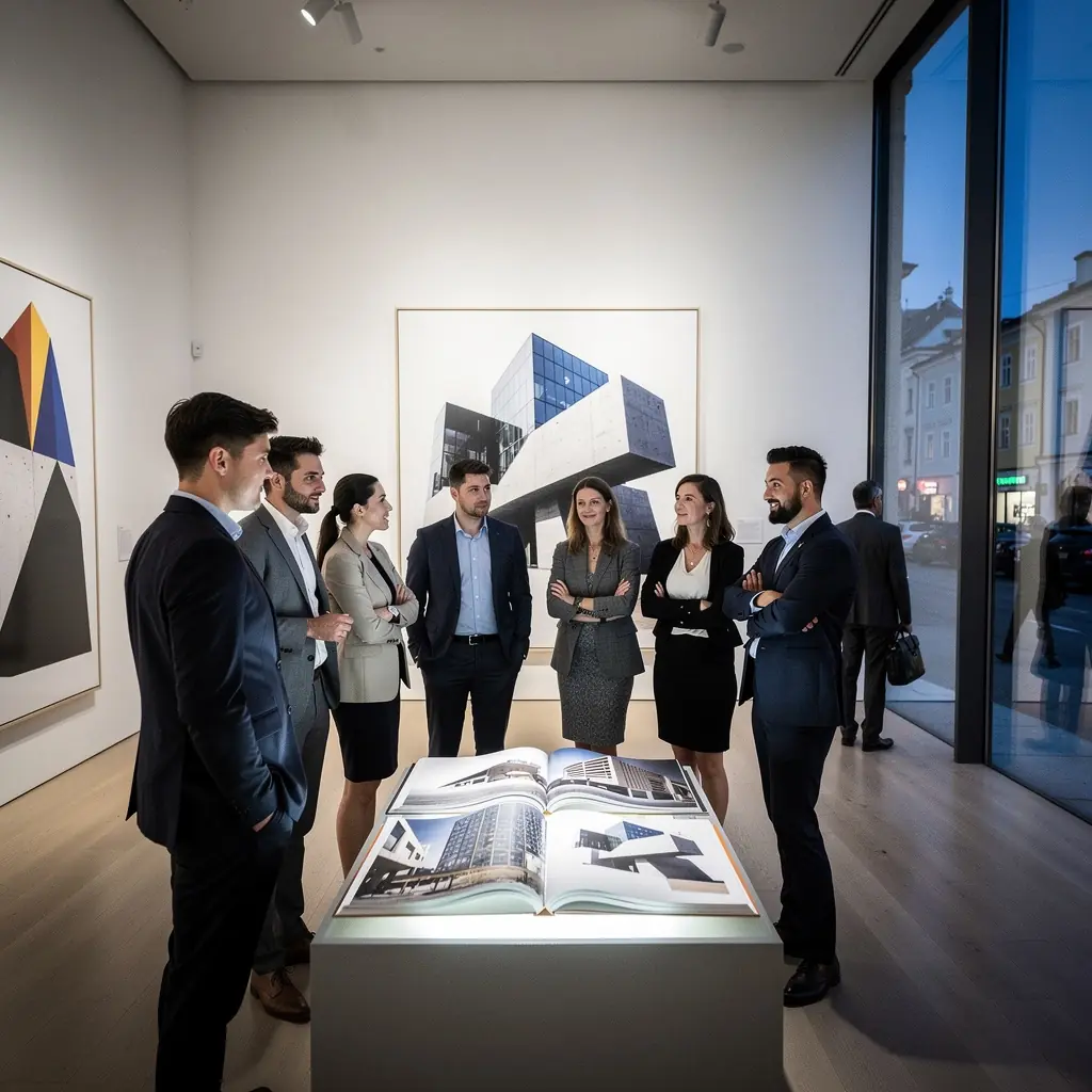 Detailreiche Fotografie eines beeindruckenden modernen Gebäudes.